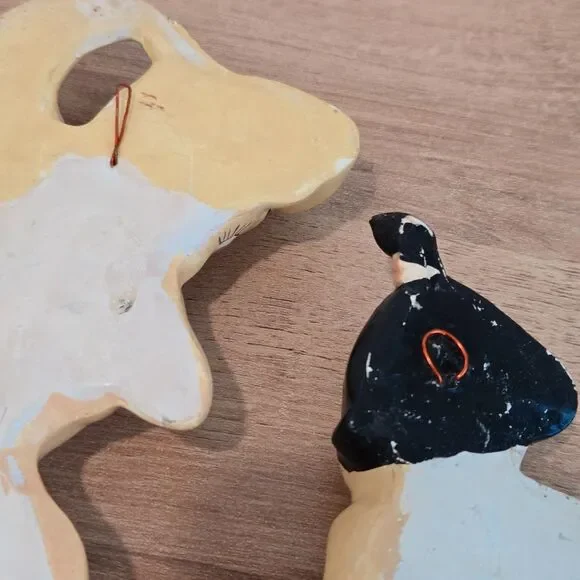 Vtg Mermaids + Bubbles Chalkware Kitsch Wall Hanging Plaques Set of 3 ~ 5"-8" - Picture 8 of 10